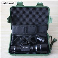 powerful Zoom bike lights Torch Lantern lamp XML-T6 5000LM Zoomable led tactical flashlight +Bike clip+ Pressure switch+Bag+Box