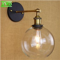 Loft Vintage Industrial Edison Wall Lamps Clear Glass Warehouse Wall Light Fixtures E27 110V/220V Bedside Lightings BT50
