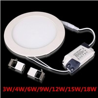 3W/4W/6W/9W/12W/15W/18W Led Panel Light SMD 2835 High Super Bright Warm White/White Celling Light AC85V-265V Non-Dimmable