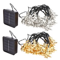 20 LED Solar Powered Waterproof Fairy String Light IP65 Lamp Holiday for Halloween Christmas Festival Wedding Party Light