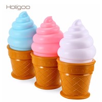 Novelty Ice Cream Cone Bedroom Attractive LED Atmosphere Night Light For Kids Gift Children Book Reading Desk Lamp Bedside
