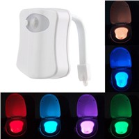 8 Colors Bowl Bathroom Night Light Lamp LED Light Human Motion Sensor Automatic Toilet Seat