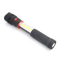 Camping Flashlight 2 in 1 LED Torch 1000 Lumens 2 Switch Modes Powered By 4*AAA Batteries Super Bright Flash Light Work Light