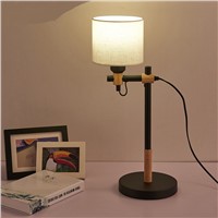 A1 Simple modern creative office desk lamp decorative lamp bedroom bedside lamp new Nordic Korean wood DESK lights MZ18