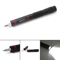 XPE Q5 LED Multifunction Flashlight Torch Tactical with Pen Knife Self Defense Tool mini Black Torches Portable Lighting