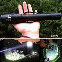 New Super Bright 2500LM XM-L T6 LED Zoomable Focus Flashlight Aluminum Alloy 5 Mode Torch Light for Household Outdoor Lamp