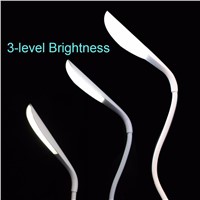 AGM LED Desk Table Lamp Night Light Clover 3 Level Dimmable Auto Sensor Touch Wireless USB Rechargeable For Bedside Reading