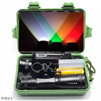 1000 lumens Zoom Red Green 18650 LED Flashlight Hunting Fishing Light ON/OFF Mode With Gun Clip Remote Pressure Switch