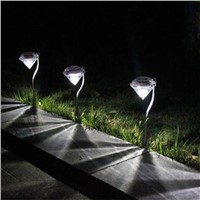 Outdoor LED Solar Powered Garden Path Stake Lanterns  Lamps LED Diamonds Lawn Light Solar Light Pathway 2016 --M25