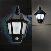 Lumiparty LED Solar Wall Light Outdoor Solar Wall Sconces Vintage Motion Sensor Lights Security Wall Lights For Garden Patio