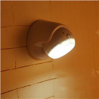 New LED Night Light 360 Degree Rotation Motion Sensor Night Lamp Corridor Wall Light