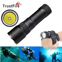 TrustFire DF008 XM-L2 LED Diving Flashlight Torch Magnetic Control Switch 3 Mode 26650 Waterproof Underwater Dive Flash Light
