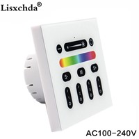 2.4G 4-Zone RGB RGBW LED Wall Switch Touch panel controller compatible with ALL Mi light Series RGBW RGBWW LED Light Bulbs