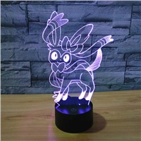 Super Quality 3D LED Lamp Game Sylveon Figure Toys Xian Yibei Nightlight Acrylic Sleeping Light for Kids Best Bedroom