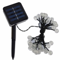 6M ball led string light Solar led Outdoor String Lights Ball Globe fairy wedding garden pendant garland decoration