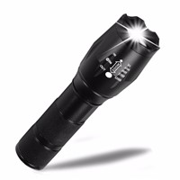 High Quality CREE XML T6 flashlight Zoomable led lanterna Torch lights for Camping Hunting outdoor sports