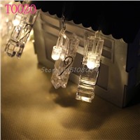 1.2M 10 LED Card Photo Clip Light 3xAA Battery Party Wedding Home Decoration #S018Y# High Quality