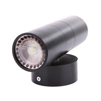 Black AC220-240V LED Wall Light Waterproof IP65 Stainless Steel Double Wall Light Up Down GU10 Indoor Outdoor Wall Light