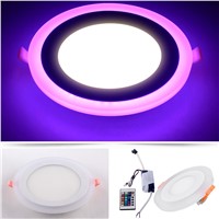 4pcs LED Panel Light RGB with Remote Control Surface Mounted Ceiling Recessed Downlight Watts 5W/9W/16W Round/Square LED Lamp