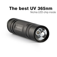 Convoy S2 + Black UV 365nm Led Flashlight ,nichia 365UV in side ,UV Lamp Light OP reflector, Fluorescent Agent Detection