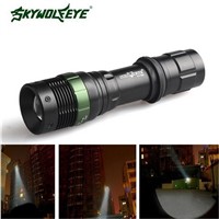 Black XM-L T6 3500Lumens 3 Modes Zoomable Led Torch Aluminum Alloy Powerful 18650 Led Focus Light Flashlight VEJ97 P0.11