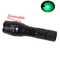 Green Light LED Flashlight Outdoor 5-Modes XPE Zoomable Tactical Hunting Flashlight Torch Lantern by  AAA 18650