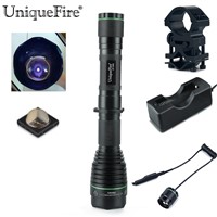 UniqueFire Night Vision Flashlight To Hunt 1508-38mm IR 940NM Zoom Infrared Lamp Torch+Scope Mount+Remote Pressure+Charger