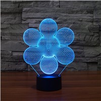 New Colourful Flower 3D Table Lamp Luminaria LED Night Light Kids Children&amp;amp;#39;s Room Decorative lighting Great Gift