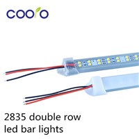 5pcs/lot Super bright DC12V 2835 Double row LED Bar Light with Aluminum cover,72Leds/0.5m,2835 LED lights