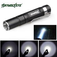 SKYWOLFEYE E522 Mini Penlight XPE LED Flashlight Zoomable Waterproof AAA Portable Pocket Pen Flash Light Torch Lamp