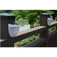solar led wall garden light warm white color waterproof high quality light