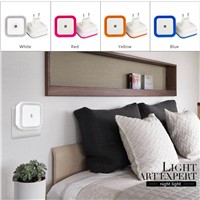 Horsten Creative LED Night Light AC110-220V US EU Plug 4 Colors Bed Lamp Auto light Sensor Night Lights Indoor Bedroom Lamp Baby