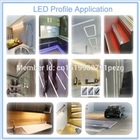 10 Sets/Lot T type Anodized LED aluminum profile Extruded Aluminium led profile LED aluminum Channel profile for Flooring light