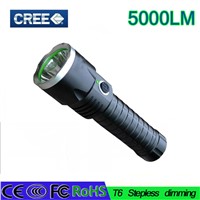 23z30 Black Portable led Flashlight 5000LM CREE XML T6 waterproof led Torch Light Rechargeable flashlight for camping and hiking