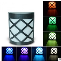 4pcs/lot LED Solar Lamp IP55 Waterproof Solar night Light 6 LEDs Street Outdoor Path Roof Corridor Wall Lamp