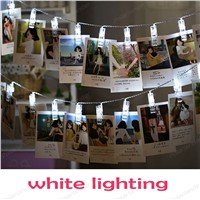 20 led Card Photo Clip string lights battery Christma new year home decoration fairy lighting