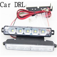 new arrival daytime running lights 5LED 2pcs Car LED Long bright 12V High brightness daytime running lights