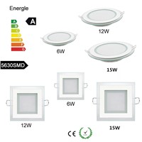 LED Glass Panel Light Recessed Cabinet Wall Lamp Ceiling Light For Kitchen bathroom illumination 6W / 12W/ 15W Indoor Spot Light