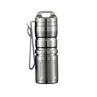 Jetbeam MINI-1 Super Mini Powerful and Rechargable Cree XP-G2 LED Led Flashlight Titanium Keychain by 10180 Battery