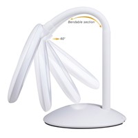 8W Gooseneck Flexible Dimmable Eye-Care LED Desk Lamp With 3-Level Dimmer Touch-Sensitive Control Panel Round Lighting surface