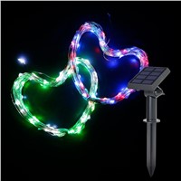 ZjRight 60LED 120LED Solar panel Copper Wire String fairy Lights Garland Xmas tree Solar Lights wedding garden party Decor lamps