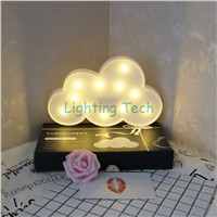 1pcs Lovely White/Blue Cloud LED Night Light Warm White Table Lamp Marquee LED light Nice Gifts for Children Room Decorations