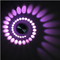 Botique 3W AC 85-265V Wall Light Bedside lamp KTV Led Bar Corridor Night Light Backgroud Hallway Lighting Purple