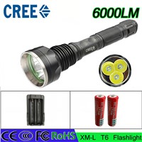 20 z30 Super Bright 6000LM Flashlight XM-L 3T6 LED Lampe Torche 5Mode FlashLight 5modos Hunting Equipment 2 18650 batteries