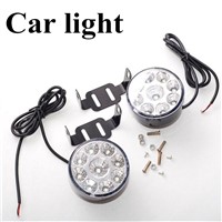 hot sell LED Fog Light Head Lamp Super Bright 2pcs 9w LED Car Light White DRL LED Daytime Running Light