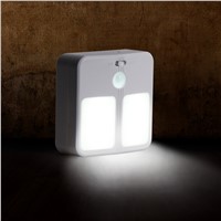T-SUNRISE 4PCS PACK PIR Sensor Night Light Battery-powered Lamps Wireless Wall Lamp LED Night Light With Motion Sensor