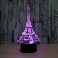 3D Eiffel Tower LED lamp home decoration bedroom night light for children 7 color touch changing Table decorations LED desk lamp