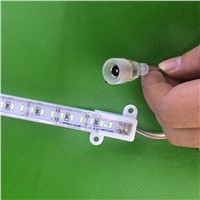 5/10/20Pcs 0.5m Waterproof Hard led Bar light SMD 4014 72 Led Strip light silicon IP68+ Waterproof DC power plug 12V
