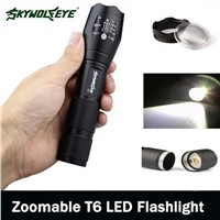18650 Outdoor Camping 5 Files Flashlight Skywolfeye Brand Torch T6 LED Bicycle Light Zoomable Tactical Flashlight