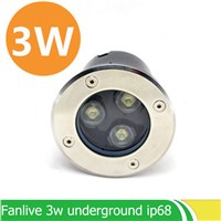 8Pcs/lot Recessed Uplighting For Sale 3W AC85-265V IP65 White/Cool White Aluminum Parking Garden Outdoor Decking Lighting Lamp